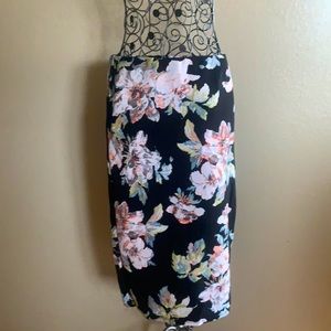 Charlotte Russe Black Floral Skirt